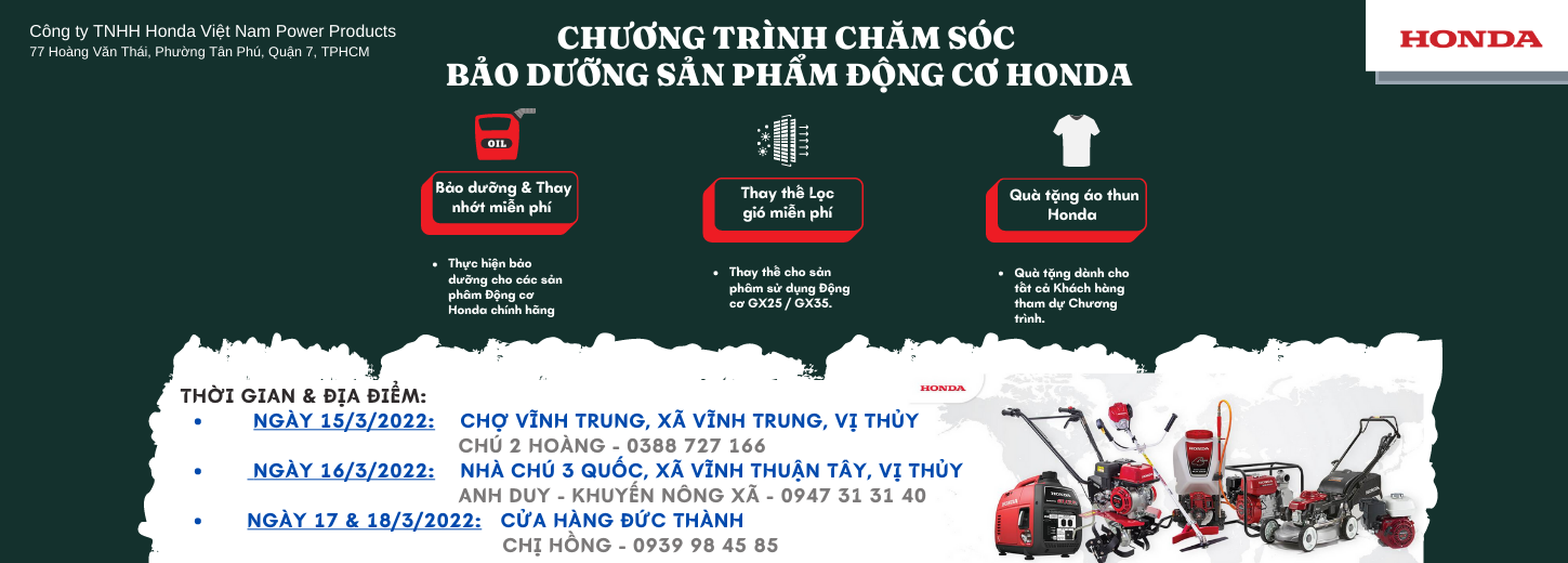 Chương trình: Bảo dưỡng lưu động tại HẬU GIANG & KIÊN GIANG