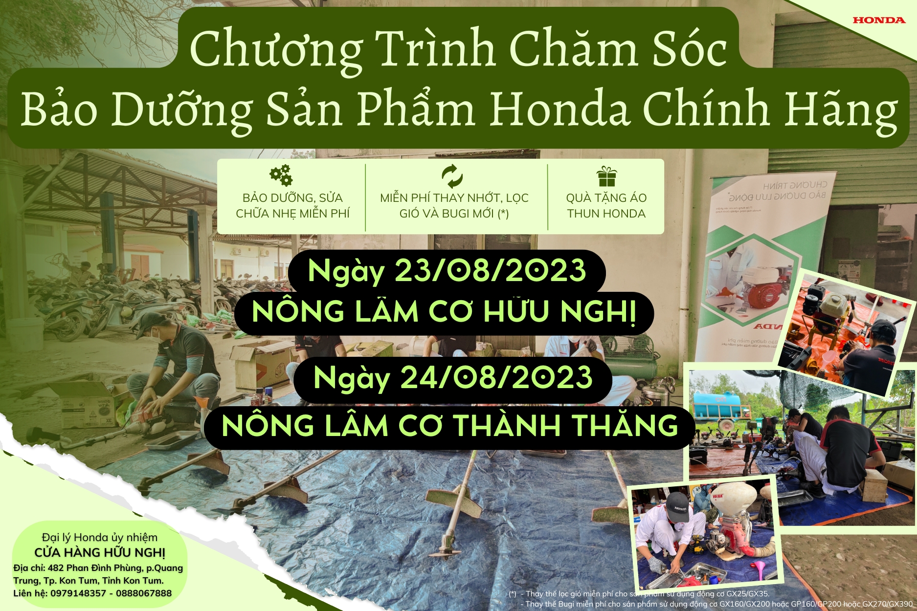 Thông báo: Chương trình Chăm sóc Khách hàng và Bảo dưỡng miễn phí tại KON TUM 2023