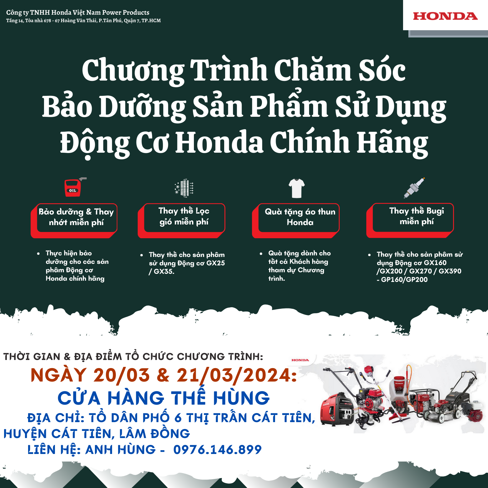 Chương trình Chăm sóc Khách hàng và Bảo dưỡng miễn phí tại Cát Tiên (Lâm Đồng) 03/2024