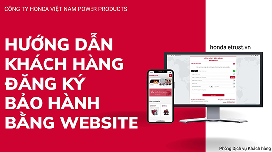 Đăng ký bảo hành bằng Website