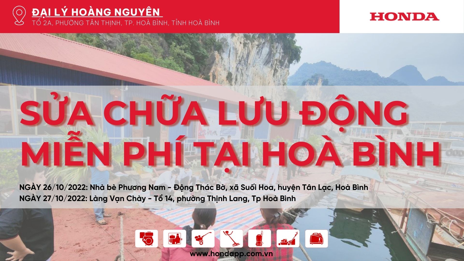 SỬA CHỮA LƯU ĐỘNG | Hoà Bình 26 & 27 /10/2022